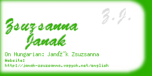 zsuzsanna janak business card